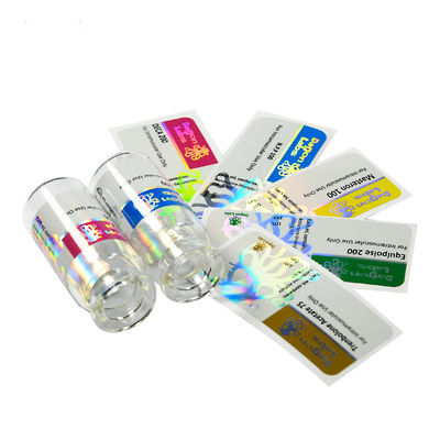 Anti Counterfeit 10ml Dropper Bottle Labels , 6cm Length Adhesive Sticker Labels