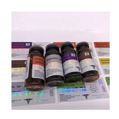 CMYK 색 약물 라벨 스티커, 오일 프루프 비닐 홀로그래프 스티커