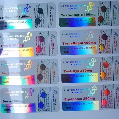 OEM 약물 치료 보틀 레이블, 80gsm 종이 보호 홀로그램 스티커