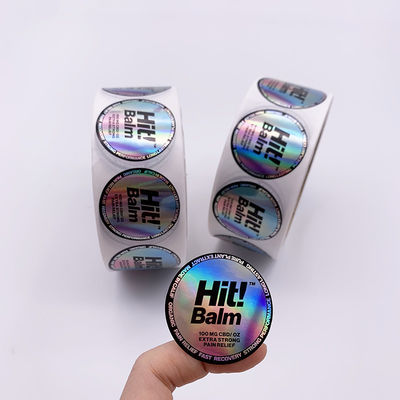 보안을 위한 광택이 나는 마감 2x2cm 탬퍼 증명 홀로그램 스티커
