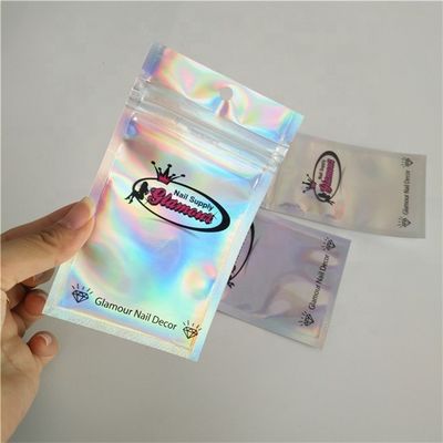 CMYK 색 지플록식 알루미늄 호일 백 핫 스탬핑 알루미늄 포일 작은 주머니